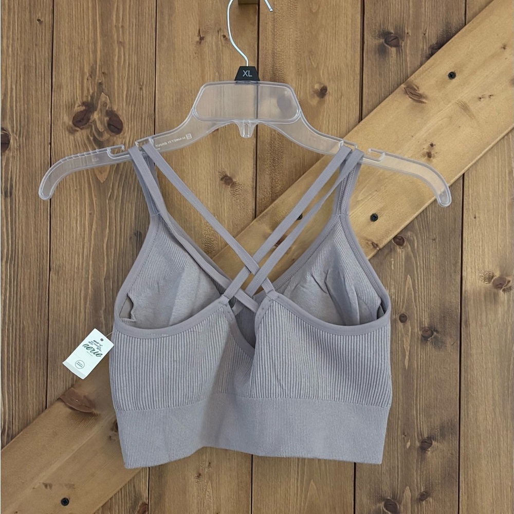NWT Aerie Offline Ribbed Strappy Sports Bra | Size XL - Picture 2 of 6